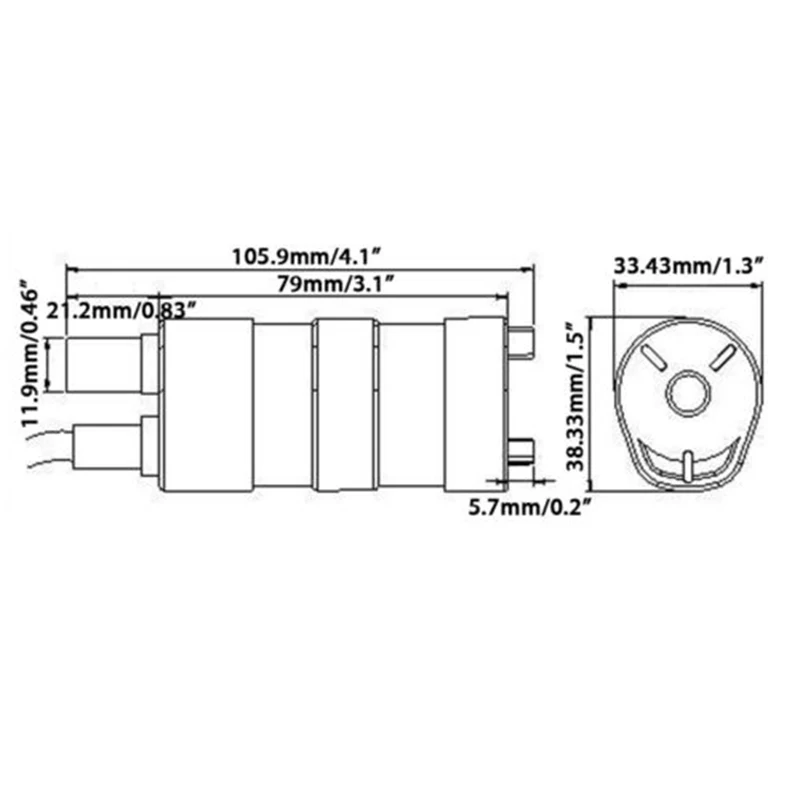 

Submersible Water Pump Fish Plastic Brushless JT550 TE485 LJ 10.6x3.8x3.3cm 4x1.5x1.3 Inch Durable High Quality