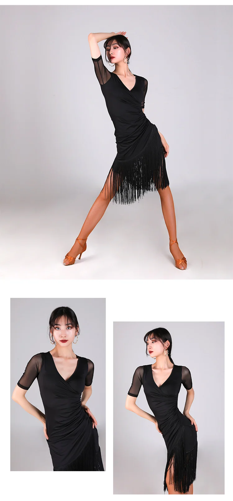 Новое платье для латинских танцев, женское платье, Одежда для танцев, сексуальное платье с бахромой, стандартное платье для румбы, платье для выступлений, платья для латинских танцев BL2453