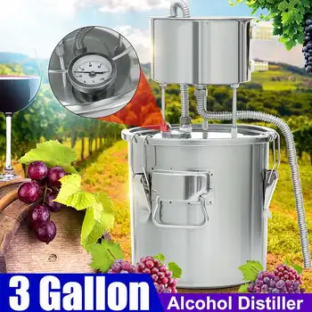 

1Set 2.9GAL/11L Stainless Wine Beer Alcohol Distiller Moonshine Alcohol Home DIY Brewing Kit Home Distiller Copper Distiller
