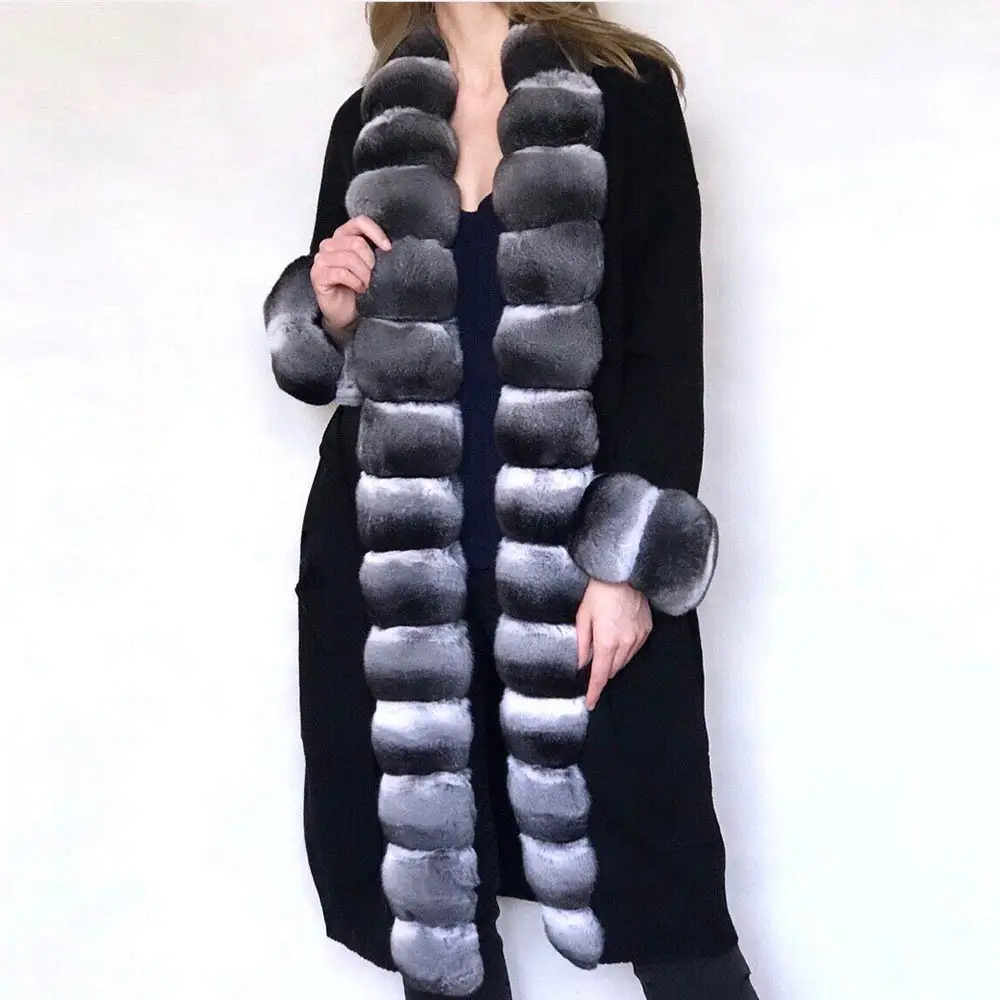 100cm long hood 100 см натуральное меховое пальто высокого качества с отложным воротником из натурального меха кролика рекс пальто куртка с длинными рукавами природный натуральный мех пальто теплые пальто - Цвет: 100cm long hood