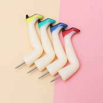 

4pcs Thumbtack Creative Reusable Metal Map Tack Map Pins Push Pins for School