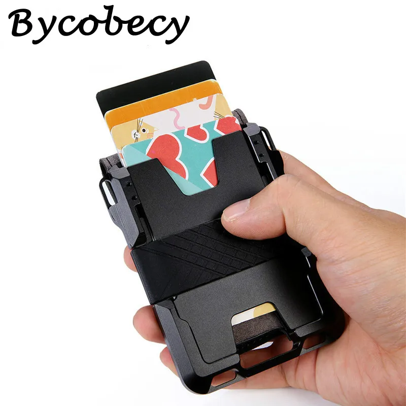 Bycobecy, новинка 2020, мужской RFID кошелек, умный ID держатель для карт, высокое качество, персональный чехол для карт, новая мода, алюминиевая короб... Bycobecy, новинка 2020, мужской RFID кошелек, умный ID держатель для карт, высокое качество, персональный чехол для карт, новая мода, алюминиевая короб...
