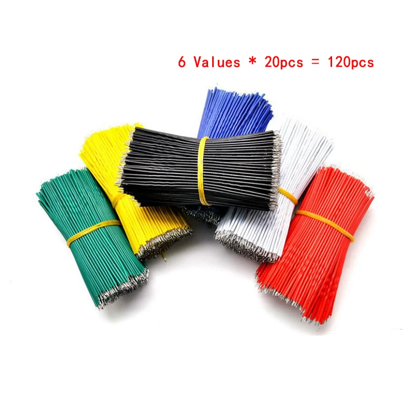 120PCS/set 24AWG Tin-Plated Breadboard PCB Solder Cable 8cm Fly Jumper Wire Tin Conductor Wires 1007-24AWG Connector | Электронные