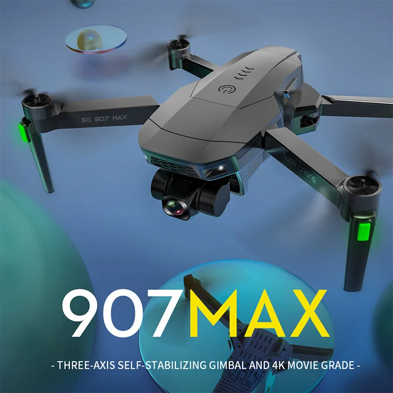 Квадрокоптер SG907 Max Радиоуправляемый бесщеточный складной с поддержкой TF-карт GPS