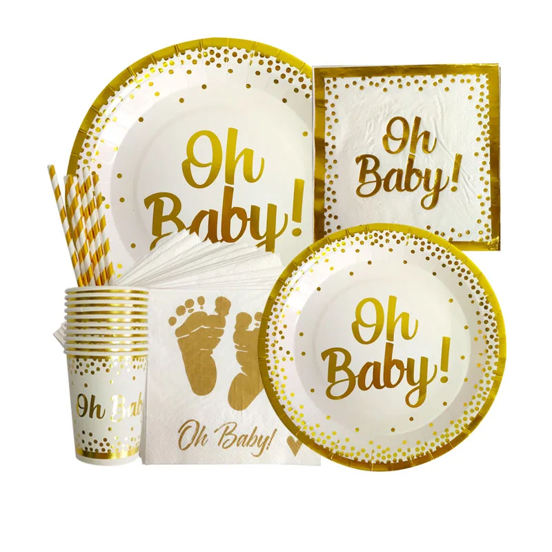 Детская праздвечерние одноразовая посуда Oh Baby для вечеринки вечерние ринки