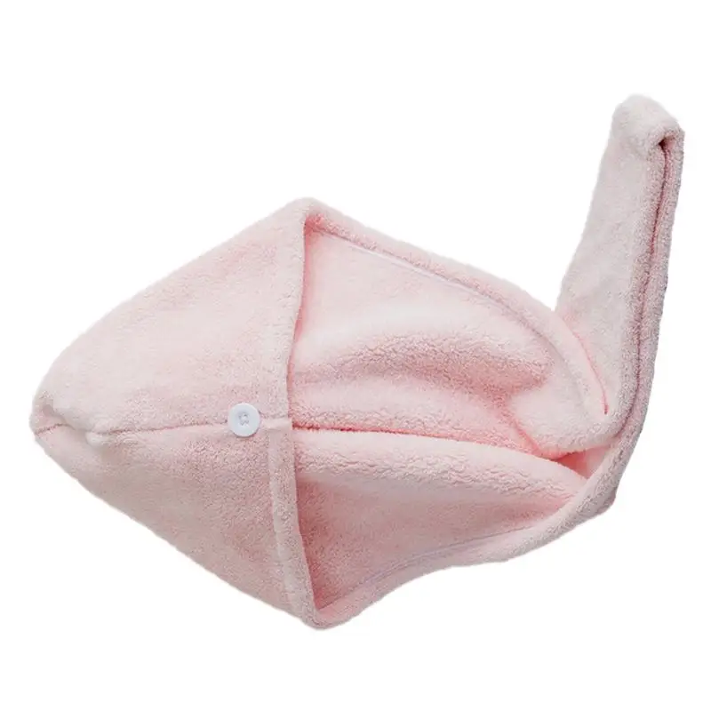 Simple Hair Drying Cap Coral Velvet Hair Drying Towel Thicken Hair Drying Towel Water Absorption Hair Drying Cap