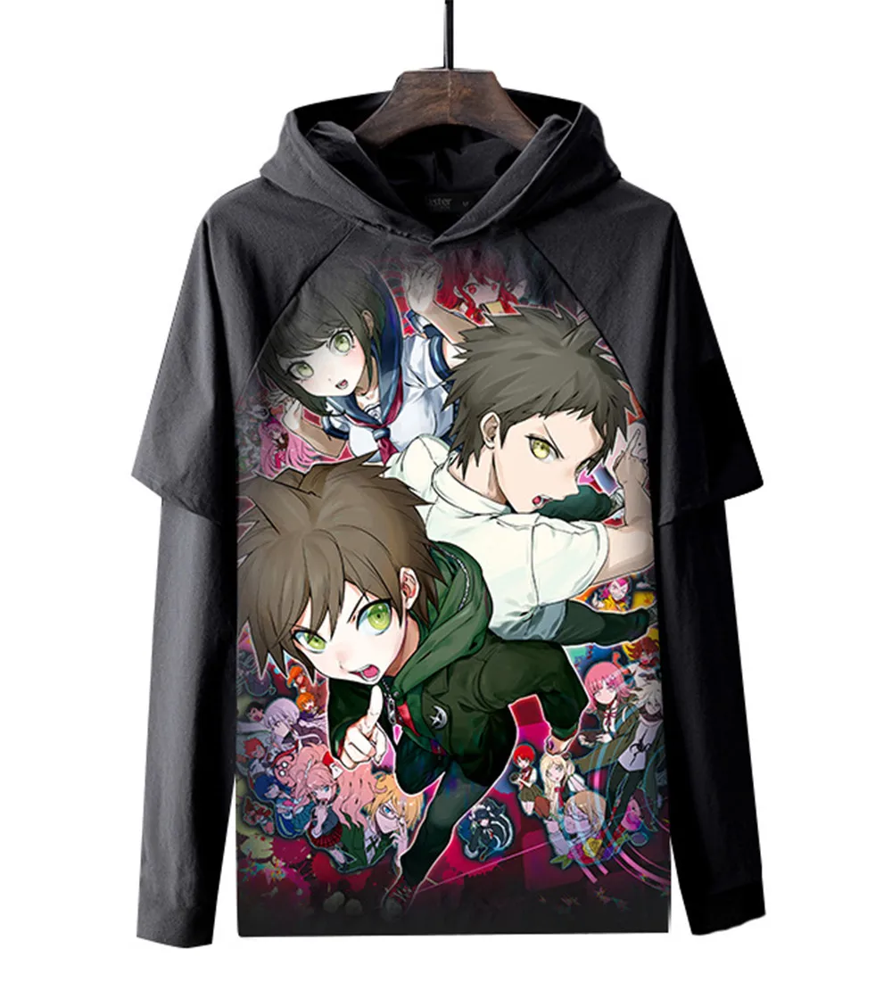 Косплей Аниме DanganRonpa 2 черная футболка с длинными рукавами для взрослых monokuma Monomi