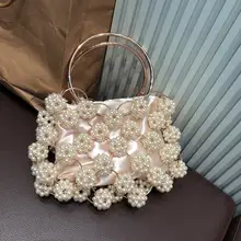 Креативный дизайн, вечерние сумки с жемчугом, клатчи, Размер 23 см* 16 см