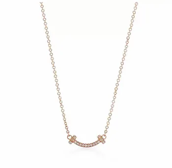 

YTF62 925 Silver Girl Zircon Necklace Wedding Birthday Zircon Necklace Gift