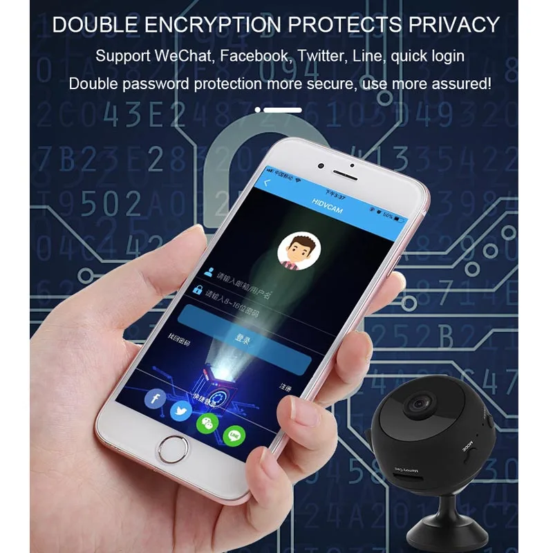 Домашняя ip-камера безопасности Wi-Fi 1080P 150 градусов сетевая камера наблюдения ночного видения детский монитор