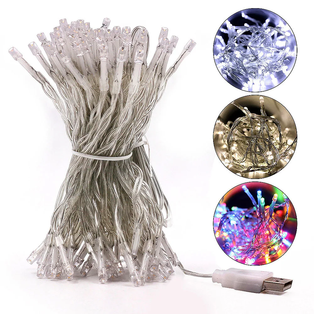 

10/20 AA Battery USB Operated LED String Fairy Lights for Xmas Garland Party Wedding Decoration Christmas Flasher Fairy
