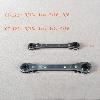 

1pc Ratchet Wrench Air Conditioner Refrigeration Maintenance Tool Shut-Off Valve Wrench Tool CT-122, CT-123