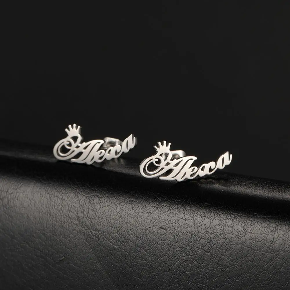 Skyrim-pendientes personalizados de acero inoxidable, joyería para fiesta y boda para mujeres y niñas