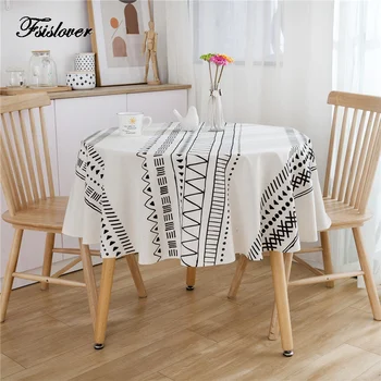 

FSISLOVER Decorative Table Cloth Cotton Tablecloth Round Tablecloths Dining Table Cover Obrus Tafelkleed mantel mesa nappe