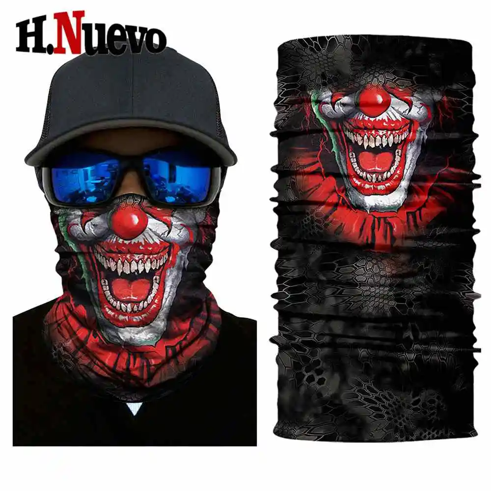 Moto rcycle маска «Череп» шарф Джокер, клоун Балаклава зимняя бандана повязка на голову страшные маски Бесшовные дышащие маска мото - Цвет: HR041021