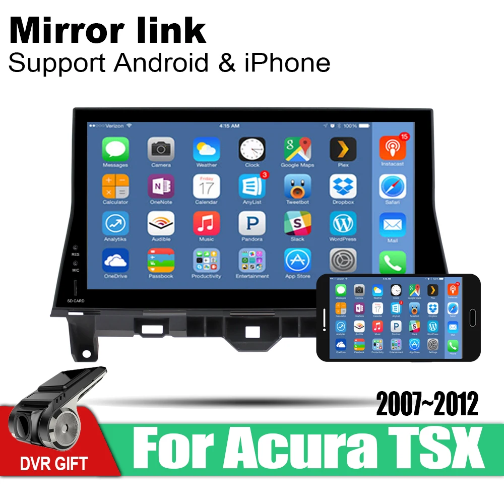 Автомобильный gps мультимедийный плеер для Acura TSX 2007 2008 2009 2010 2011 2012 автомобильный