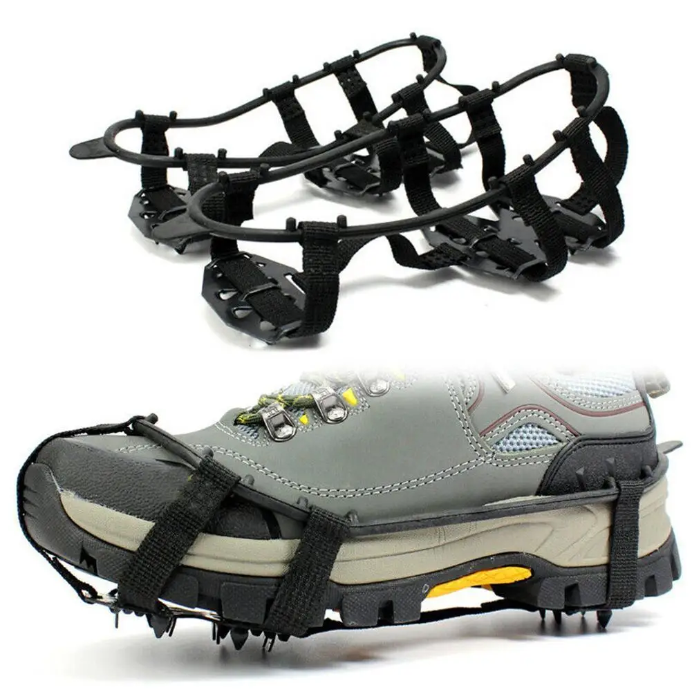 1 пара Противоскользящих чехлов для обуви, Cleats24-tooth шипы, шипы, зимние уличные Нескользящие ботинки для альпинизма