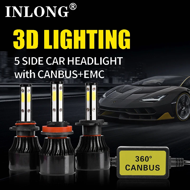 INLONG H11 9005 светодиодсветодиодный фары Canbus H4 H7 LED 9006 HB4 H8 H9 автомобильные передние s