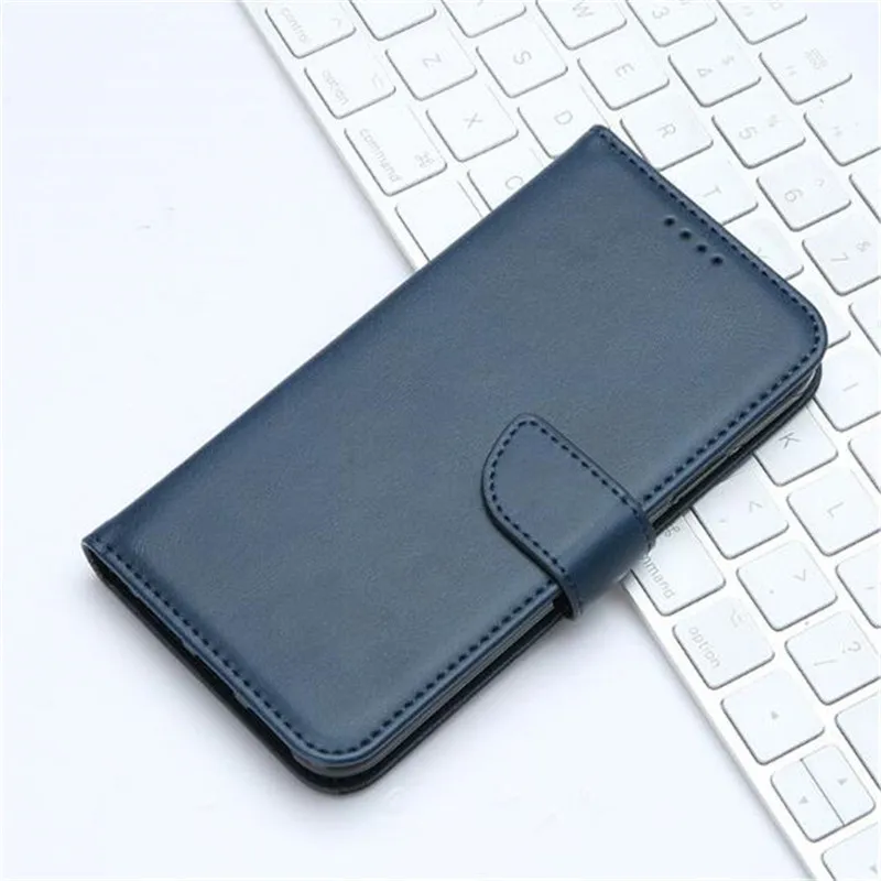 Blue Роскошный флип-чехол-кошелек для iphone 11 Pro Max X XR XS 6 6S 7 8 чехол s для samsung S8 S9 S10 Note 8 9 10 из искусственной кожи чехол-подставка - Цвет: Blue