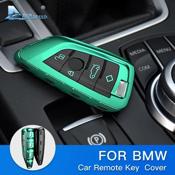 

AIRSPEED NEW TPU Carbon Fiber Car Key Case Key Cover Key Protector Shell for BMW X5 F15 X6 F16 F39 F48 G01 G02 G30 Accessories