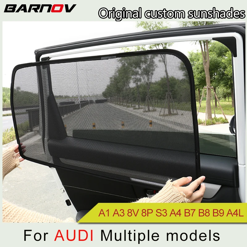 

BARNOV Special Car Curtain Window SunShades Mesh Shade Blind Original Custom For AUDI A1 A3 Hatachback 8V 8P S3 A4 B7 B8 B9 A4L