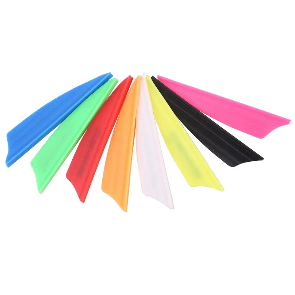 Bicaster 100pcs Archery Arrow Plastic Fletch 1.75" Vanes Flectchings 8 Colors for Choice 5