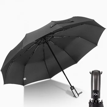 

10 Bone Parasol Folding Automatic Umbrella Wind Resistant Rain Auto Luxury Big Windproof Umbrellas Rain for Women Men