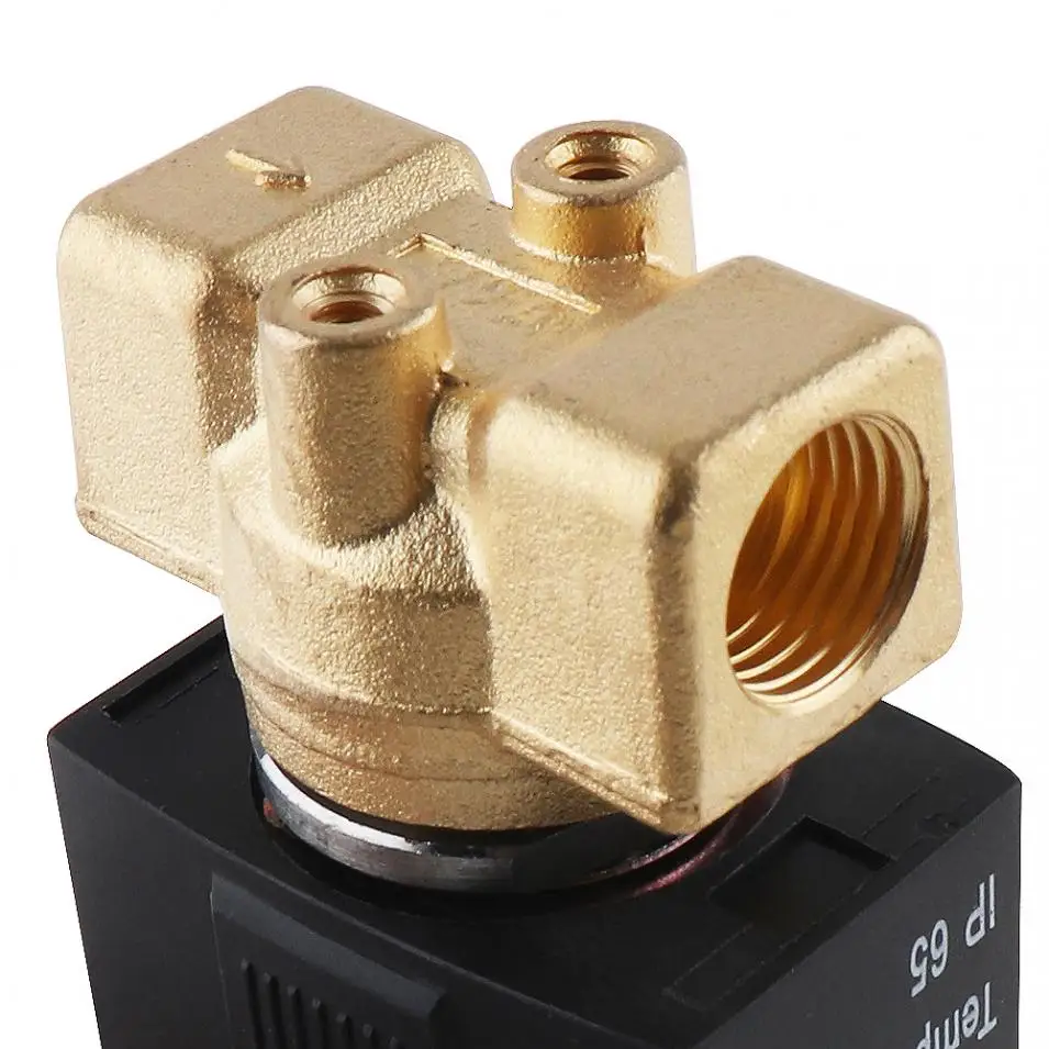 1/" DC 12V латунный Электрический электромагнитный клапан с двухпроходным типом и 1/4" интерфейсом для воды/нефти/газа