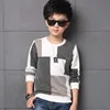 New Autumn T shirt for Boy Children Clothing Plaid Casual Teenager Long Sleeve Tops Kids Tees Clothes 7 8 9 10 11 12 13 14 Years ► Photo 3/6