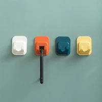4Pcs Set Plastic Adhesive Wall Hooks Shaver Razor Holder Stand Utility Shower Storage Rack Power Plug