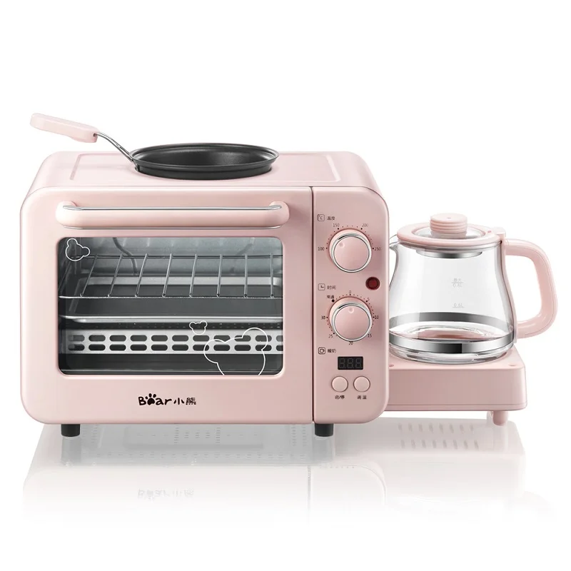 Многофункциональная машина для завтрака тостер бытовой торт на гриле теплое молоко Тройная электрическая духовка