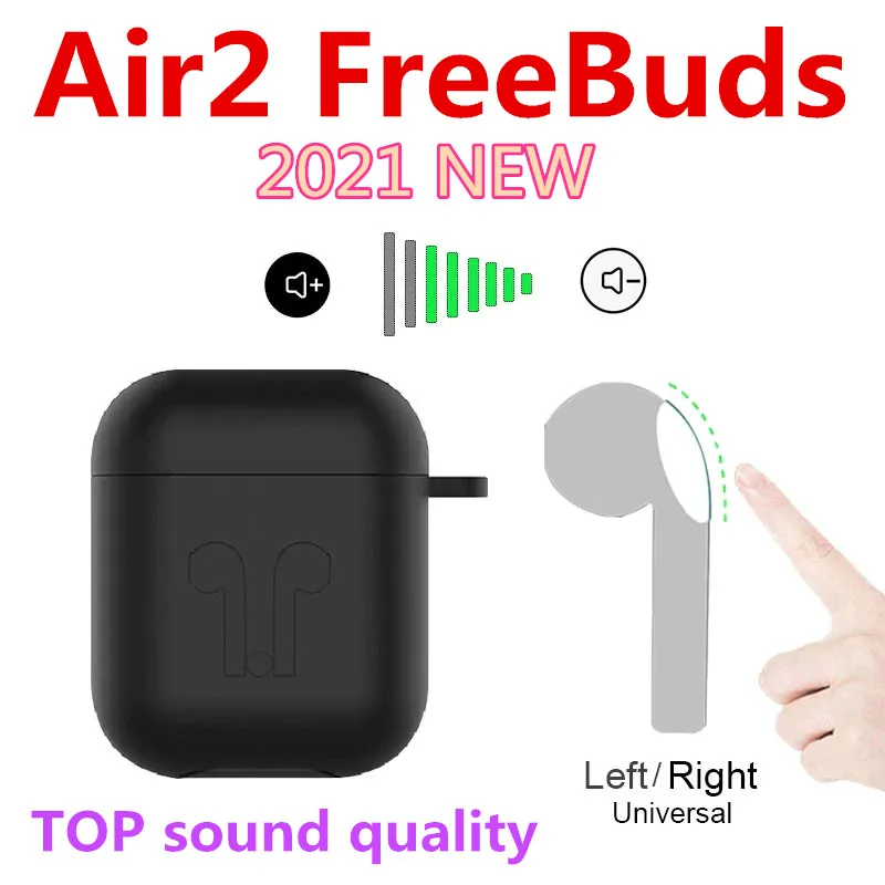 Air2 FreeBuds TWS Wireless Earphone Rename Bluetooth 5.0 Earphone Volume Control Super Bass Earbuds PK i99999 i90000 Max 1562