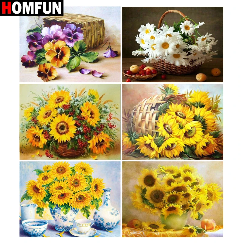 Evershine Diamond Painting Sunflower Diamond Mosaic Full Square Flowers  Rhinestones Of Pictures 5D Embroidery Art Decoration