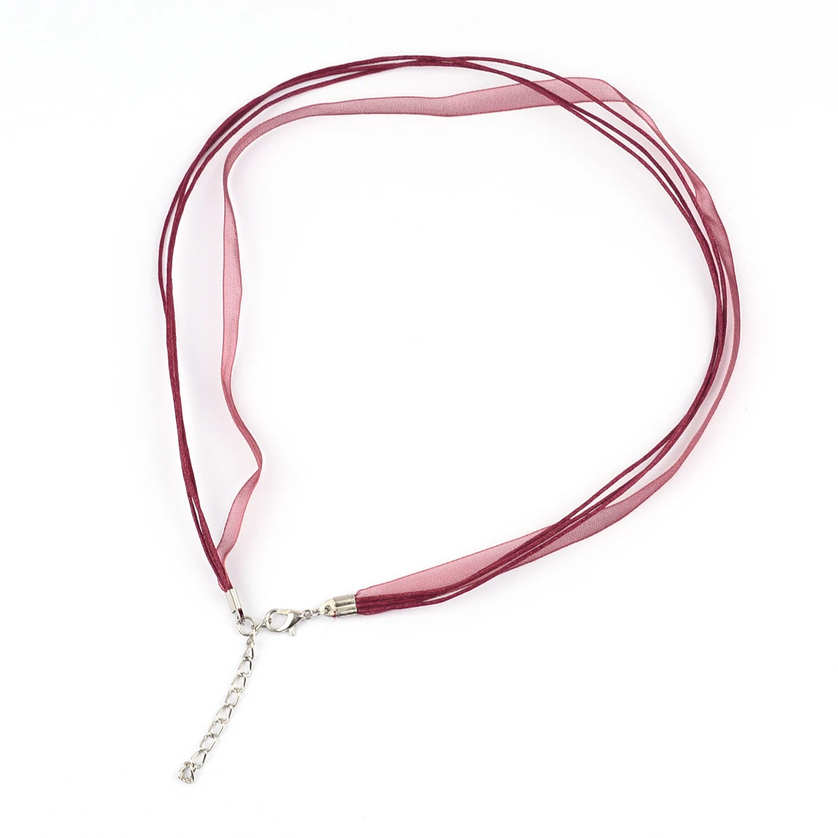 20pcs 45cm Maxi Necklace Collares Collier DIY Chains Pendant Charms Findings Ribbon Lobster Clasp String Cord Jewelry Making|Ювелирная