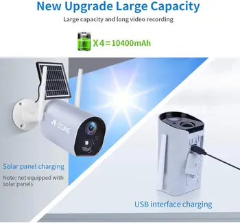 

1080P SC8 CCTV Products Solar Camera Wifi Wireless Rechargeable Battery IP Camera PIR Motion Sensor Security Video Surveillance