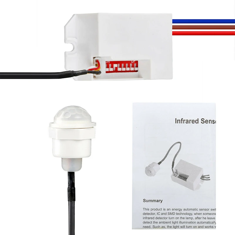 Mini PIR Infrared Motion Sensor LED M Recessed 360 Degree 800W For 5s-8min Home Lighting Switch Sensitive Night Lamp | Лампы и
