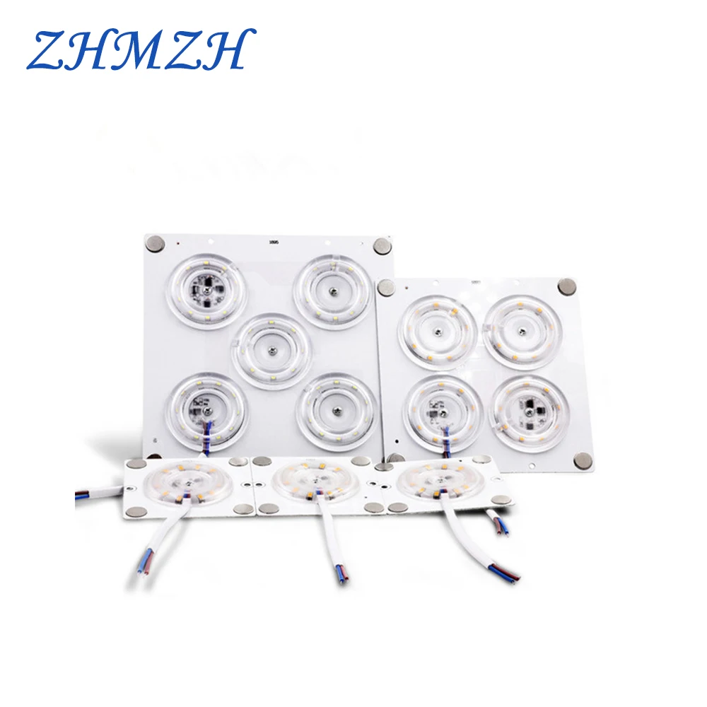 AC220V LED Modules 12W 24W 36W 45W LED Light Source Chips 2700K 6500K Ceiling Lamp Beads Installed with Magnets Indoor Light