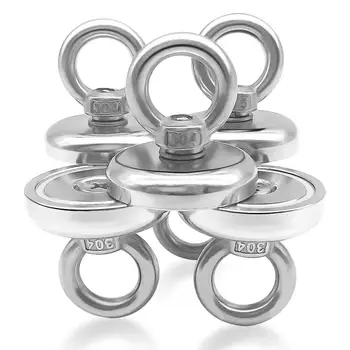 

600 pieces Super Strong Neodymium Magnetic Hooks, 25 lbs(11 KG) Pulling Force Rare Earth Magnet with Countersunk Hole