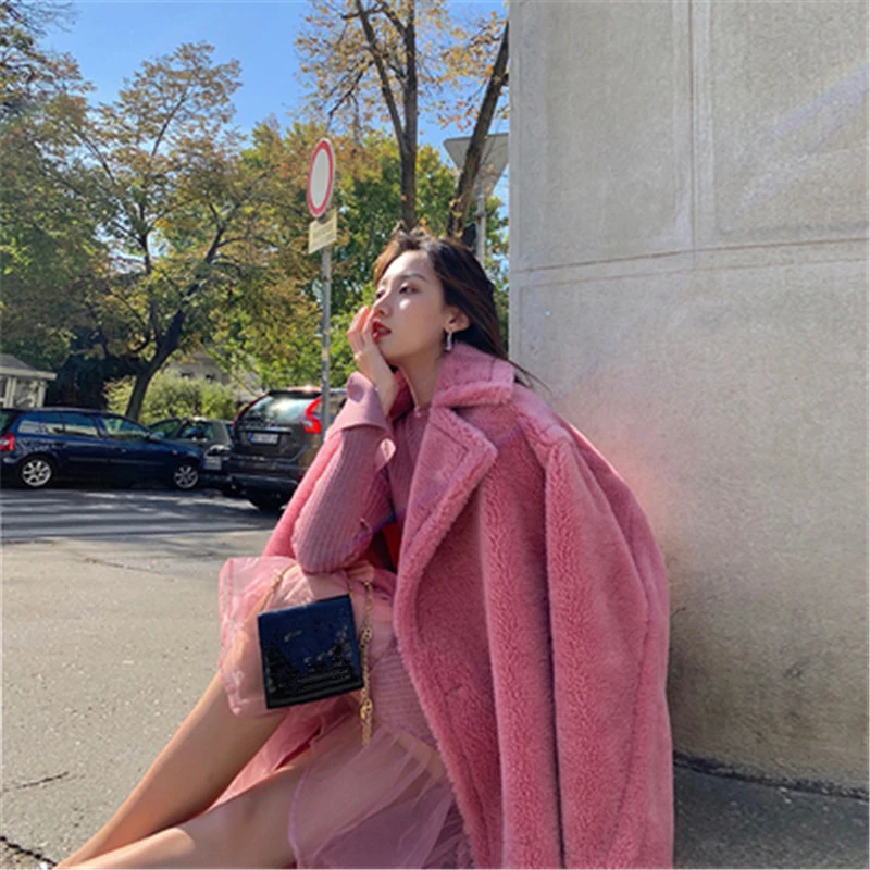 100% imported wool Sheep Shearing coats 2020 winter women high-quality luxury fur coat thicken warm natural jacket Overcoat | Женская