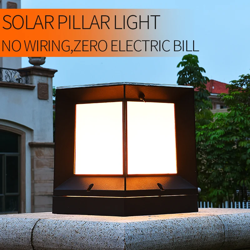 

Waterproof Outdoor Pillar Light Solar Pillar Light LED Lighting Villa Fence Light Lawn Light
