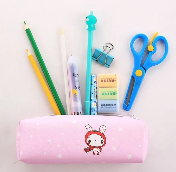 1 шт. Новинка Kawaii животные Сумочка для ручек и карандашей чехол канцелярский органайзер для хранения школьные принадлежности