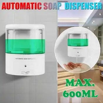 

White 600ml Infrared Induction Smart Liquid Soap Dispenser Sensor Touchless Automatic Soap Dispenser For Kitchen Bathroom