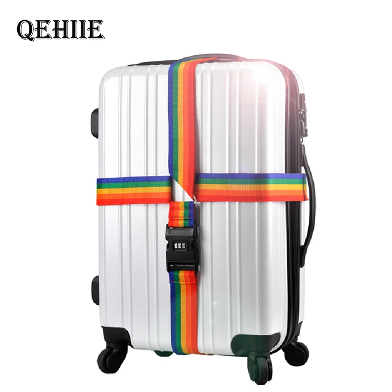 colorful luggage straps
