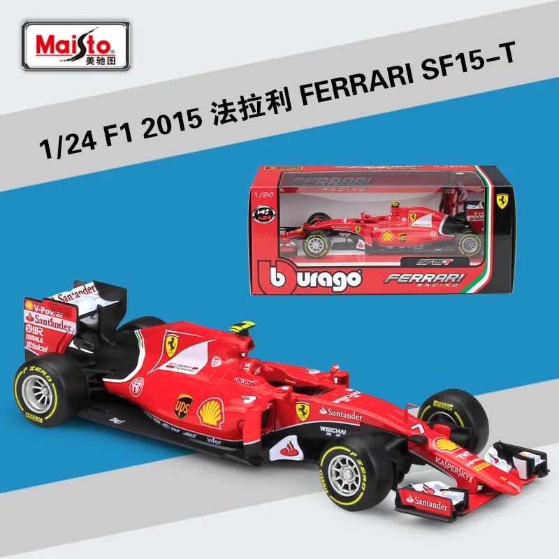 Bburago 1:24 F1 Ferrari SF15-T Formula One гоночный сплав модель автомобиля коллекционные подарки игрушка