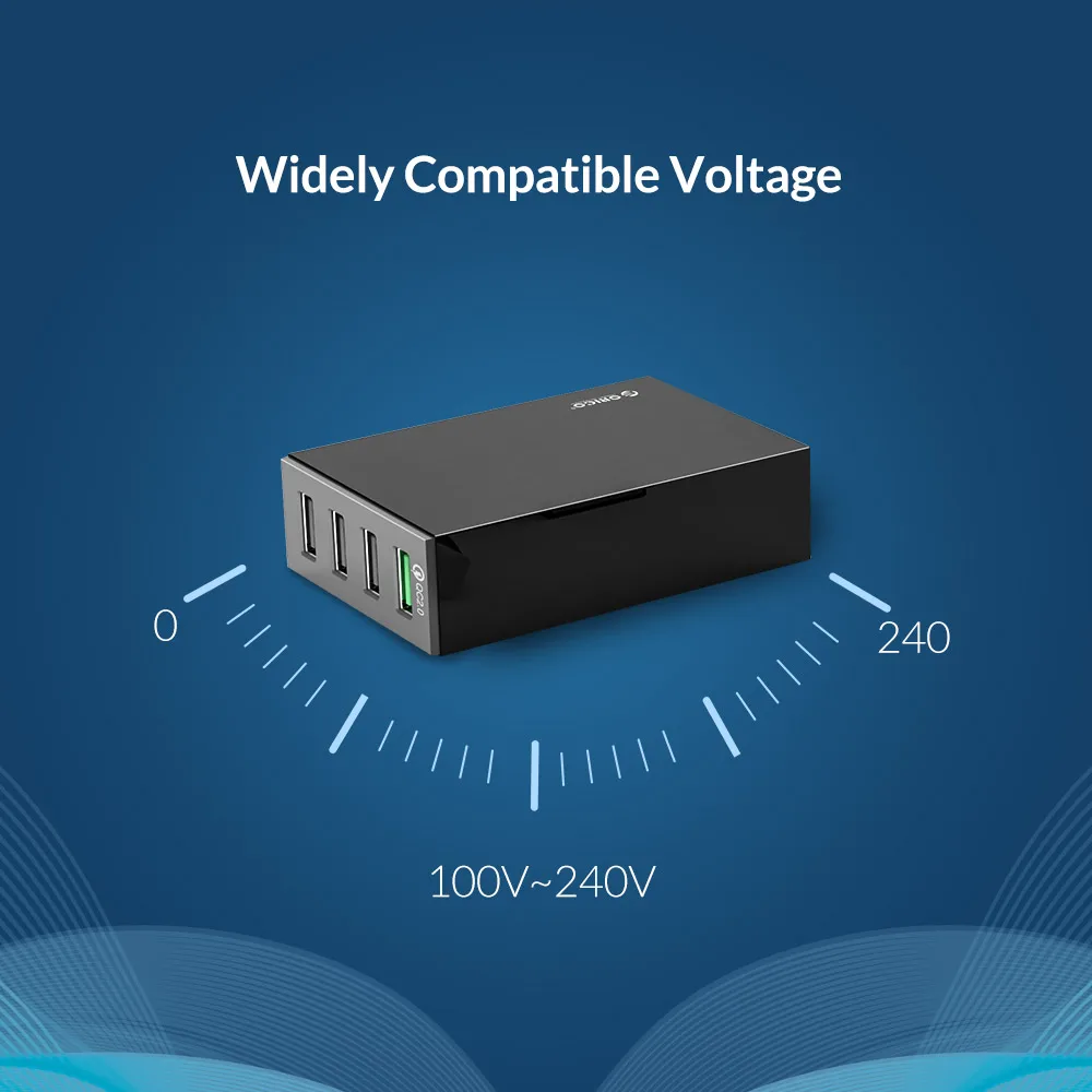 Продажа ORICO 4 порта QC2.0 Быстрая зарядка настольное font b USB b font зарядное устройство 5 в 34 Вт макс Быстрая зарядка зарядное устройство для мобильного телефона ...