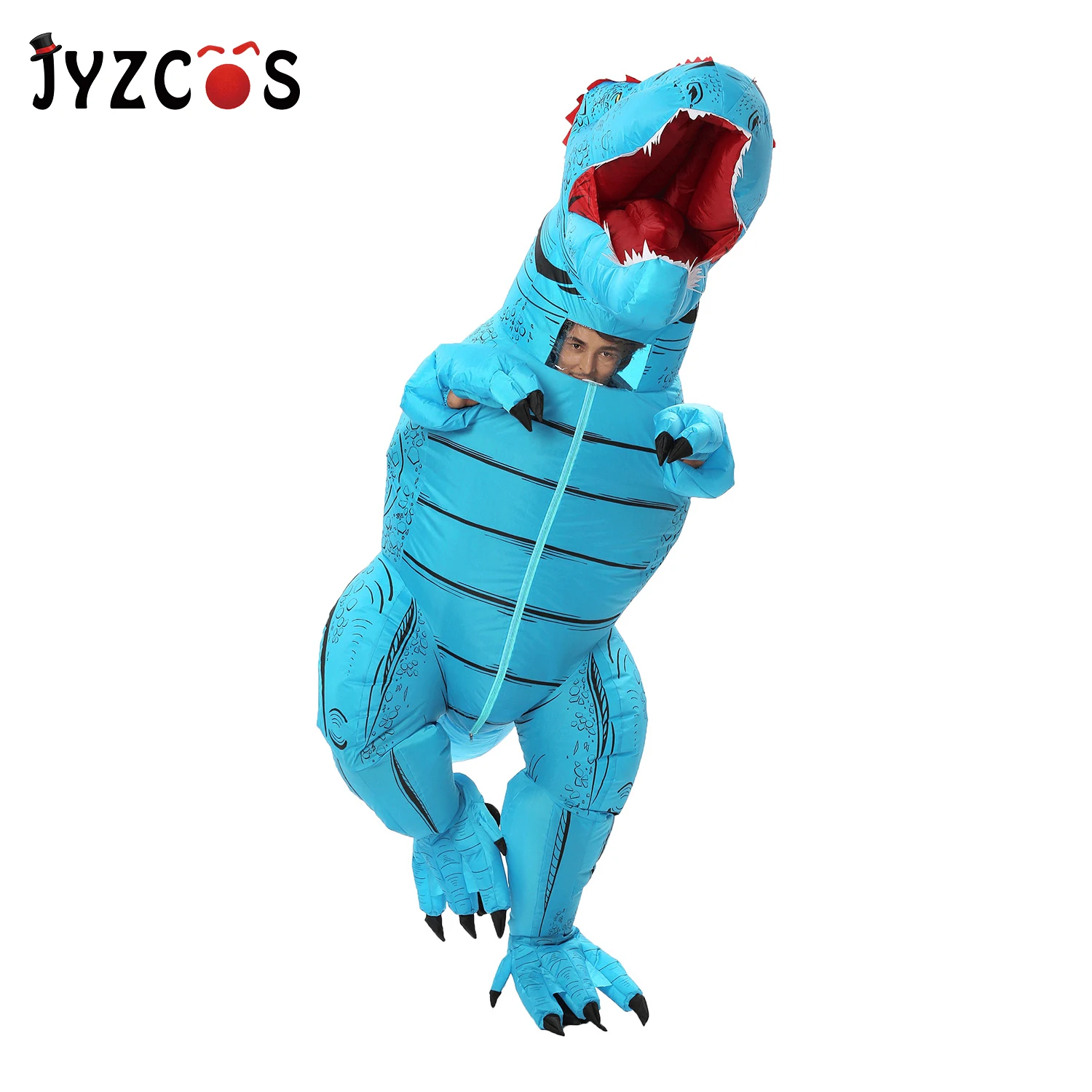 JYZCOS надувной T-REX костюм динозавра Косплей костюмы на Хэллоуин для женщин мужчин детей Disfraces взрослых