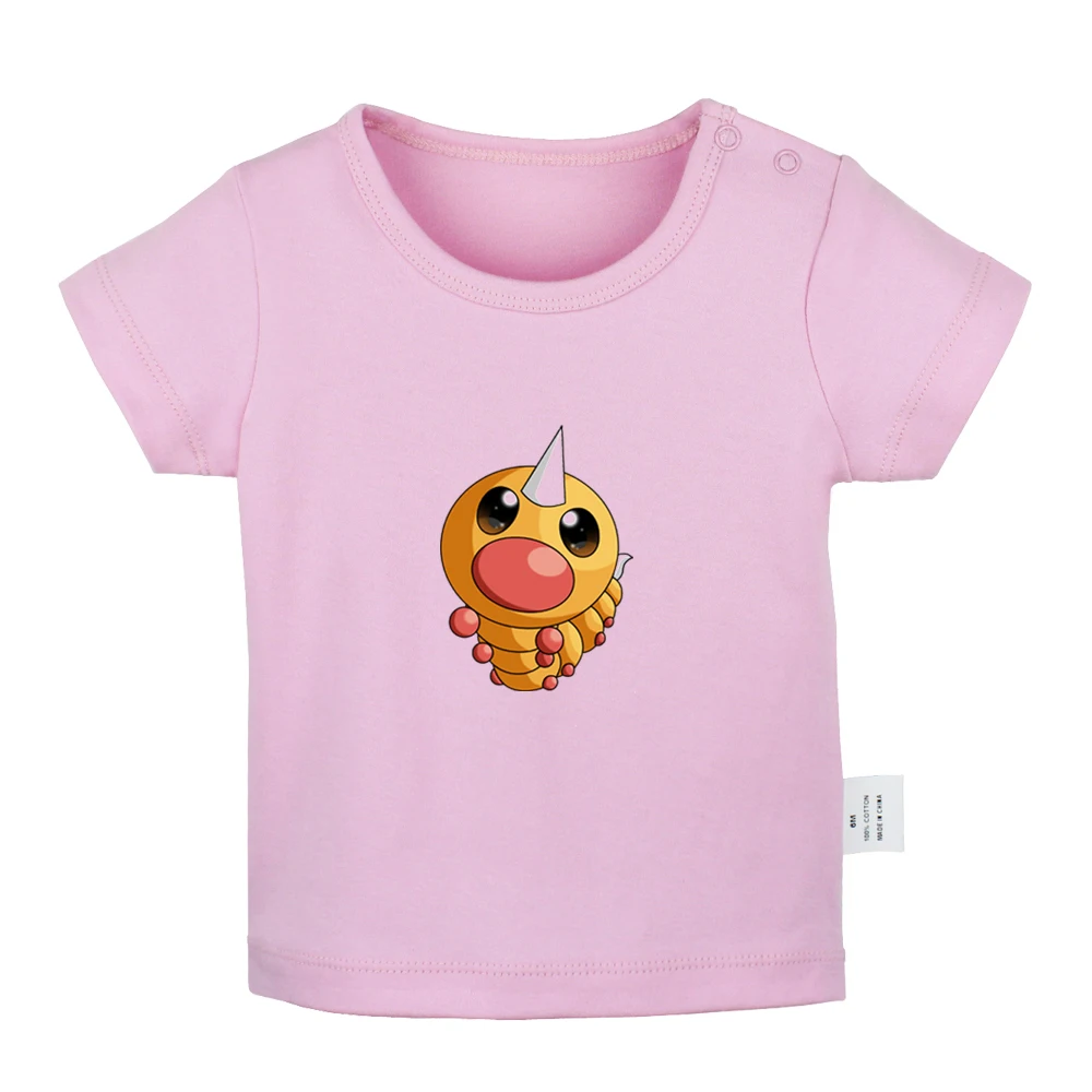 Футболки для новорожденных с принтом «Pokemon Weedle Metapod», «katerpie», «Alakazam», «Mr. Mime», однотонные футболки с короткими рукавами для малышей - Цвет: JbBabyYP970D