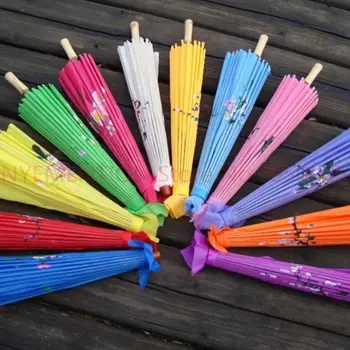 

50pcs colorful hand-painted wedding silk parasol Chinese umbrella for bride