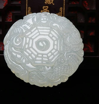 

Natural Jade Dragon And Phoenix Gossip Men's and Women's Pendants