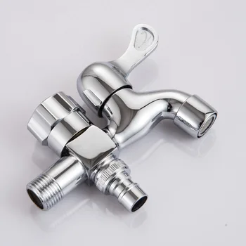 

Copper Body Double Use Washing Machine Faucet Multi Function One In Two Out Single Cold Quick Open Faucet Mop Pool Water Nozzle